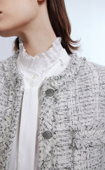 Fringe Trim Tweed Jacket