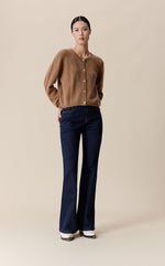 Crop Cashmere Blend Cardigan