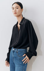 Contrast Stitched Collar Shirt