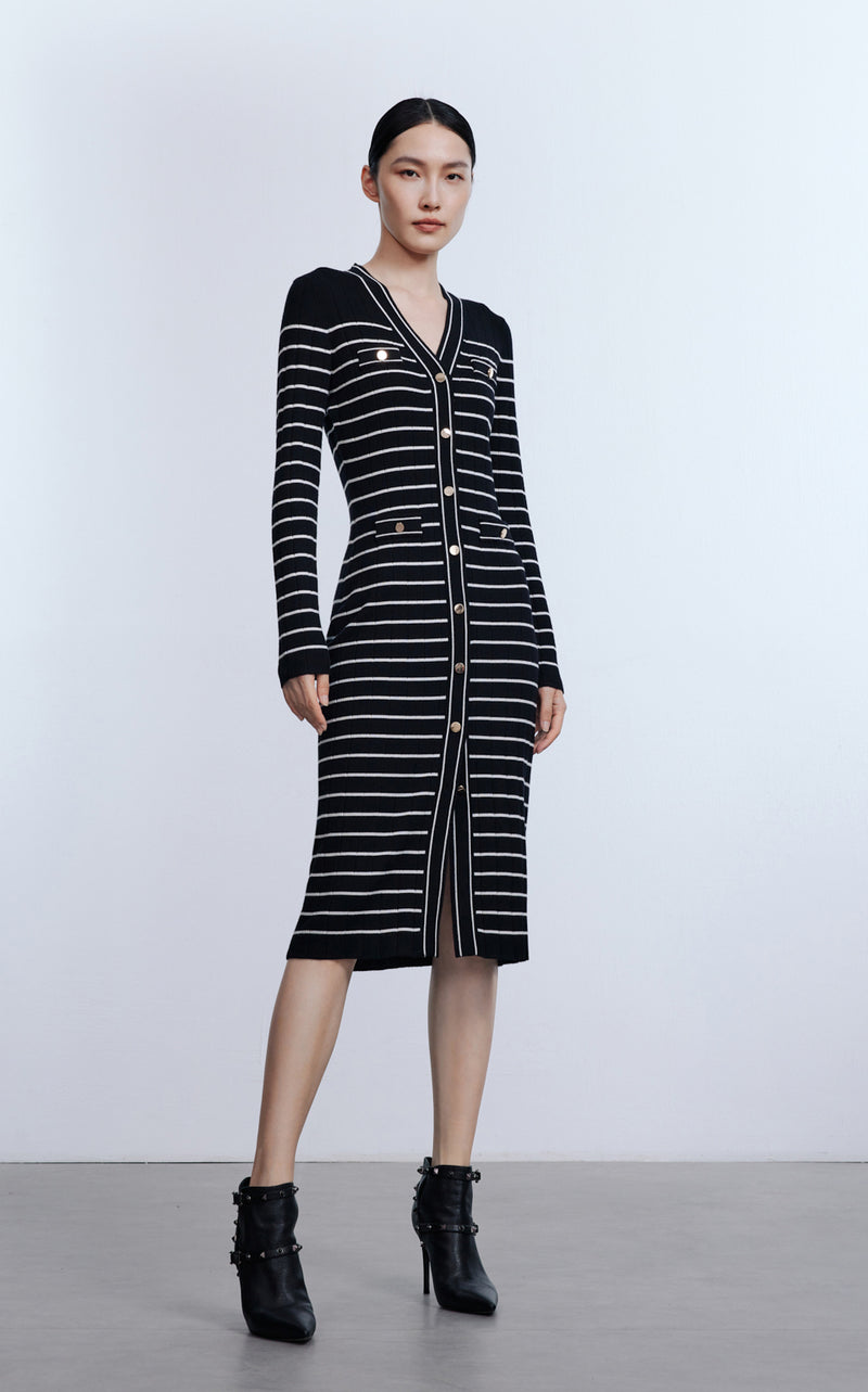 Stripe Long Knit Dress