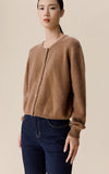 Crop Cashmere Blend Cardigan