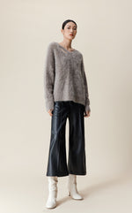 Belted Vegan Leather Pants