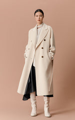Double Breasted Alpaca Blend Coat