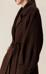 Belted Alpaca Long Coat
