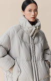 Mock Neck Zip Up Down Jacket