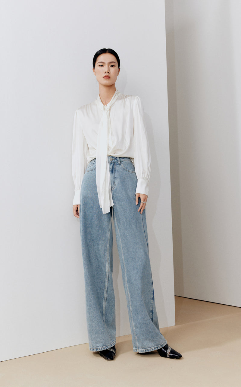Side Pocket Wide Leg Jeans