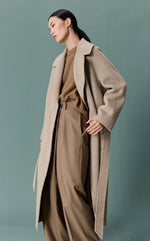 Belted Silk Wool Coat